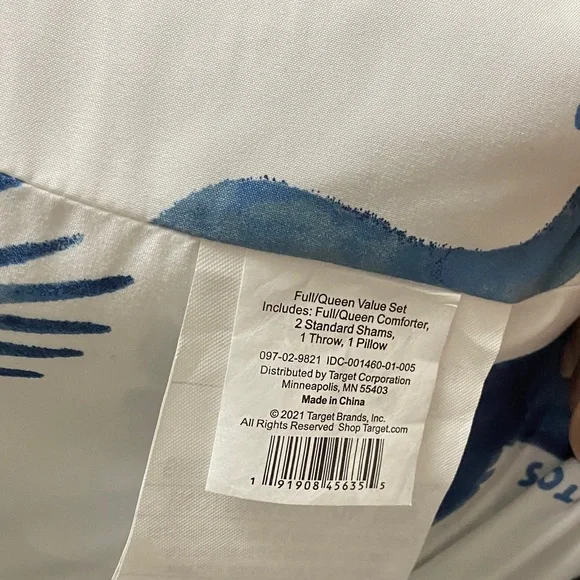 Pillowfort Navy Dinosaur Comforter Set - Full/Queen